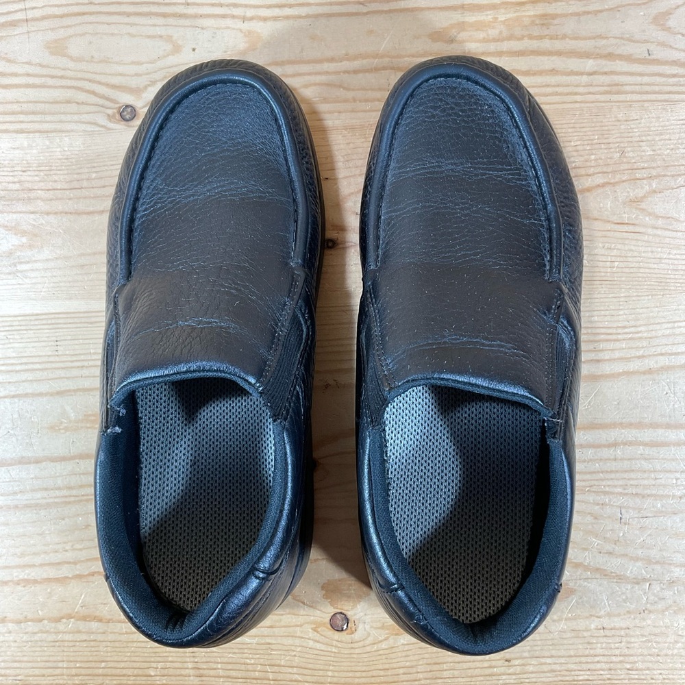 SAS Side Gore Slip On Loafer Men’s 9 WW Black Pebbled Grain Leather MADE IN USA - Picture 3 of 9